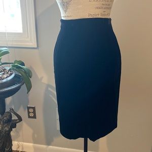 Vintage Black Velvet Pencil Skirt size 10